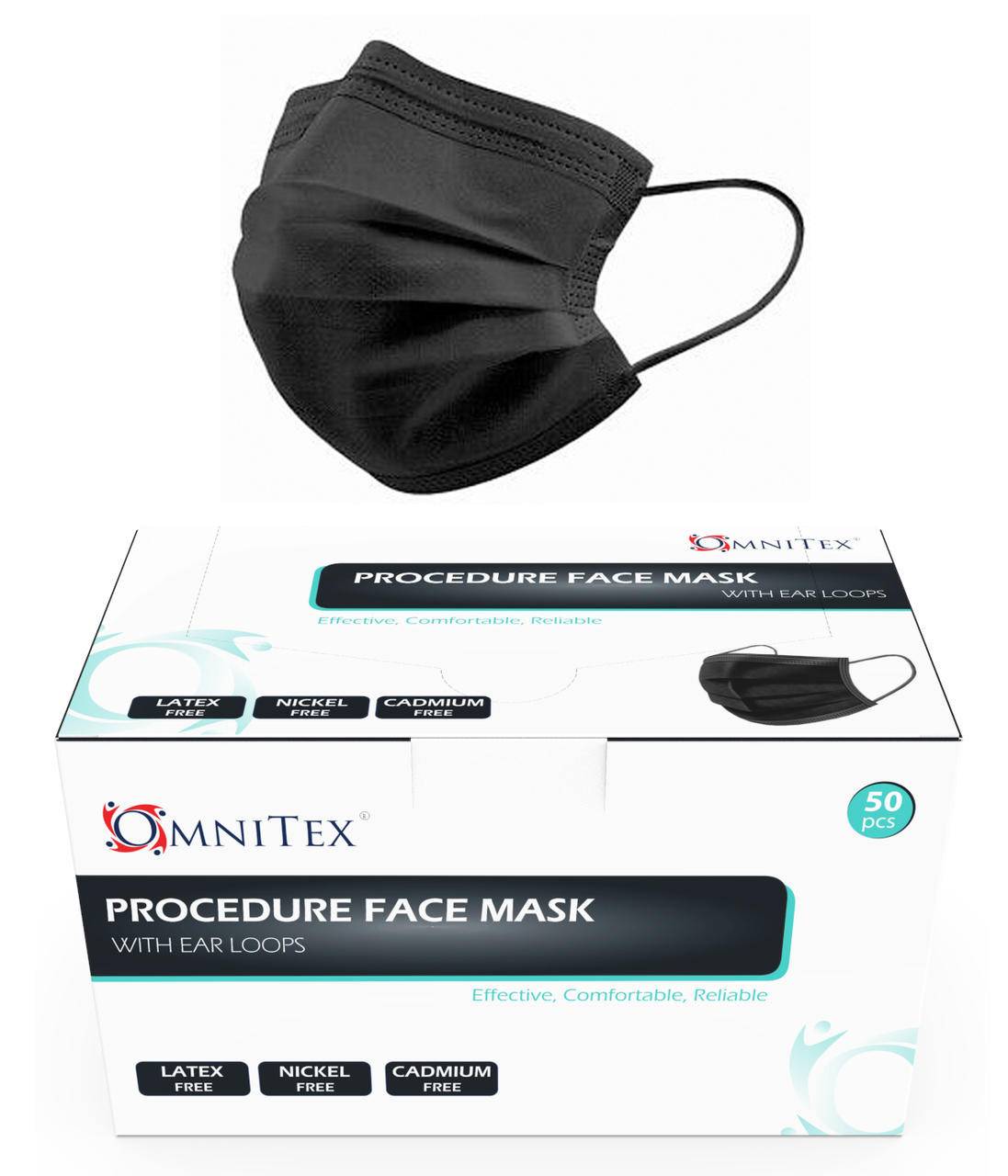 Mascarilla quirúrgica tipo IIR x 50 (negra)